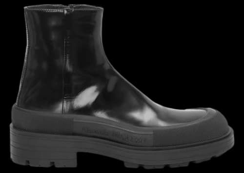 Alexander McQueen Tread Ankle Boots Black