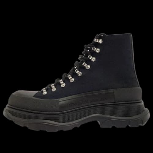 Alexander McQueen Trade Slick Black Lace-up Boots 'Black'