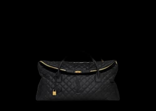 Saint Laurent ES Giant Travel Bag In Quilted Leather Black