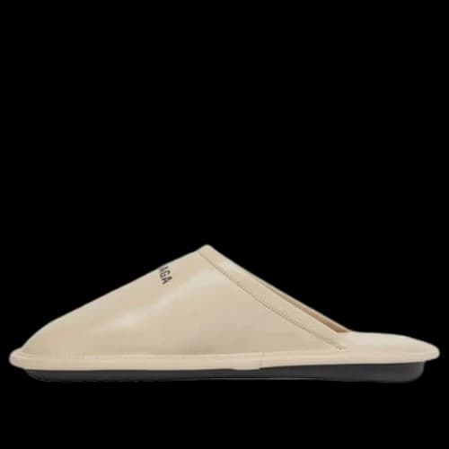 Balenciaga Calf Leather Home Slippers 'Beige'