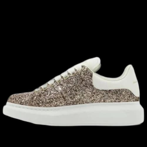 Alexander McQueen Larry Oversized Shoes 'Gold Glitter White' (Women's)