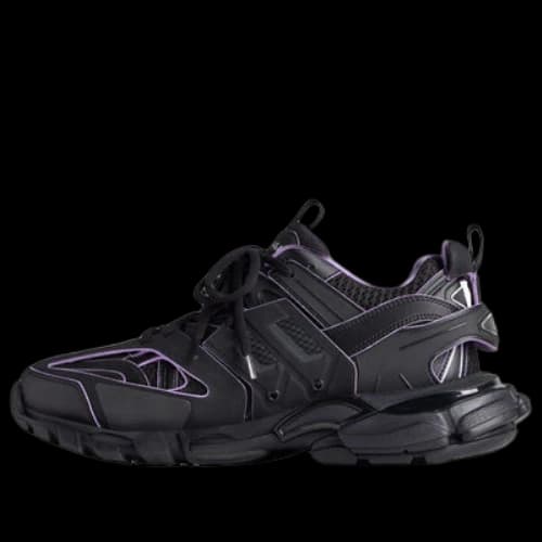 Balenciaga Track Sock Sneakers 'Black and Light Purple Knit and Nylon' (Women's)