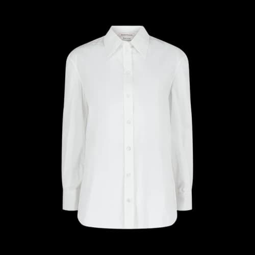 Alexander McQueen Classic Cotton Mens Dress Shirt Optical White