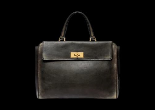 Balenciaga Women's Money Medium Tote Bag Used Effect Black