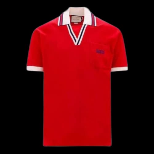 Gucci Cotton Piquet Polo Shirt 'Red'