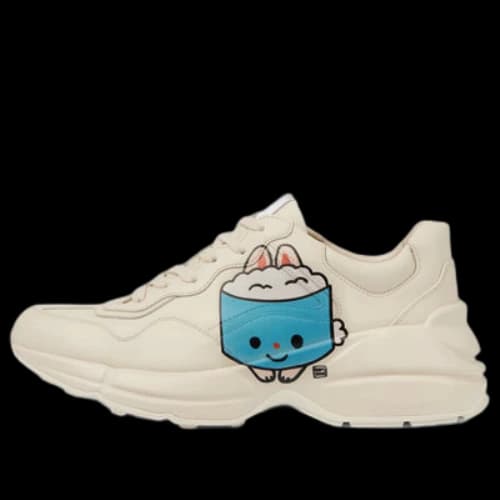 Gucci Kawaii Rhyton Leather Sneakers 'Cream White' (Women's)