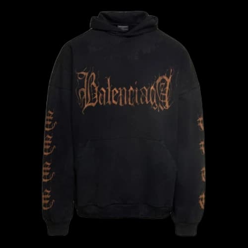 Balenciaga Heavy Metal Cotton Hoodie 'Washed Black'