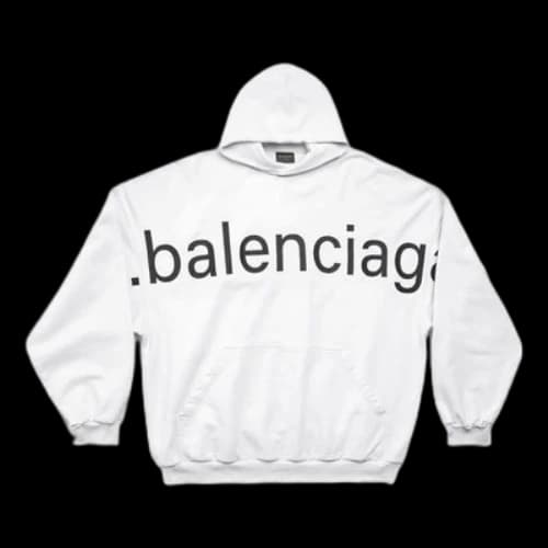 Balenciaga Bal.Com Popover Hoodie 'White'
