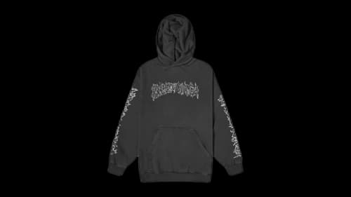 Balenciaga DIY Metal Logo Hoodie Black