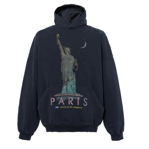 Balenciaga Paris Liberty Hoodie Oversized 'Black' (Women's)
