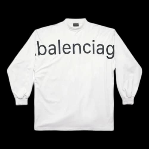 Balenciaga Bal.com Long Sleeve T-shirt Oversized 'White'