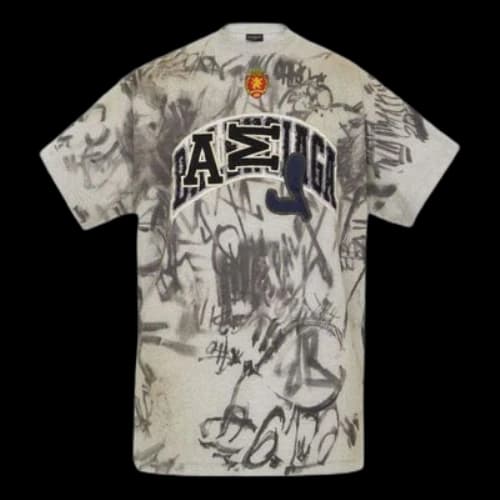 Balenciaga Skater Graffiti T-Shirt 'Heather Grey'