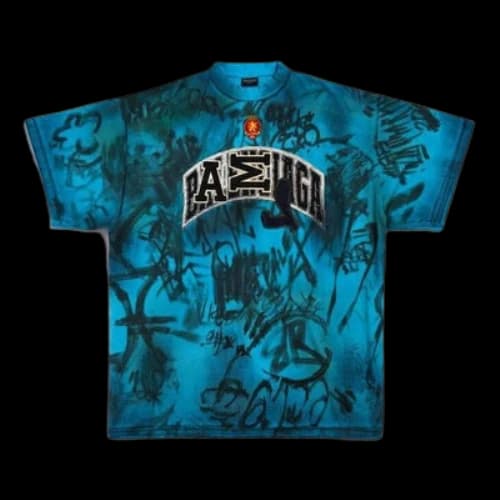 Balenciaga Skater Graffiti T-Shirt 'Blue Sky'