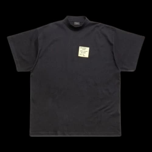 Balenciaga Post It T-Shirt Oversized 'Washed Black'