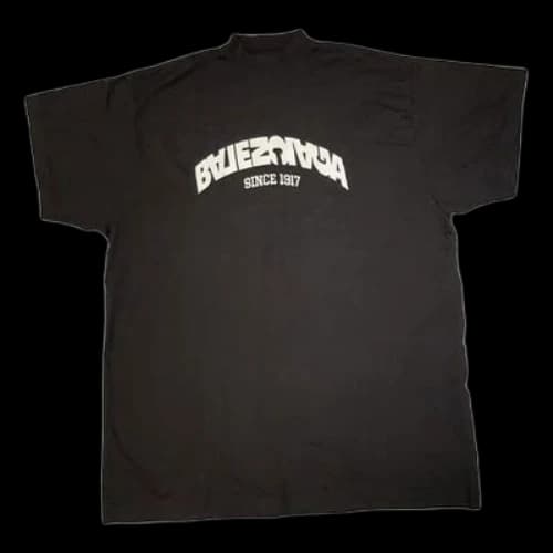 Balenciaga Back Flip T-shirt Oversized 'Black'