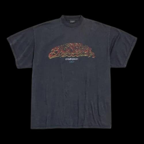 Balenciaga Offshore T-shirt Oversized 'Black Faded'