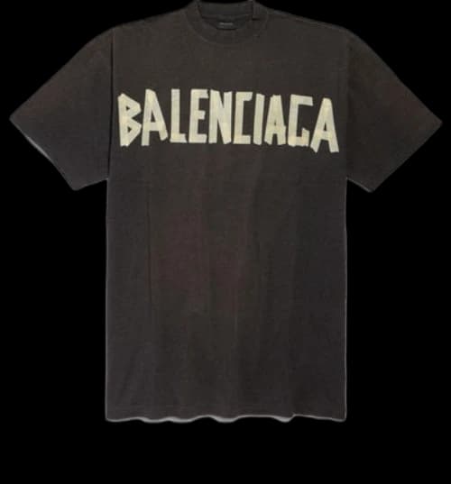 Balenciaga Tape Type T-shirt Dress 'Dark Grey' (Women's)