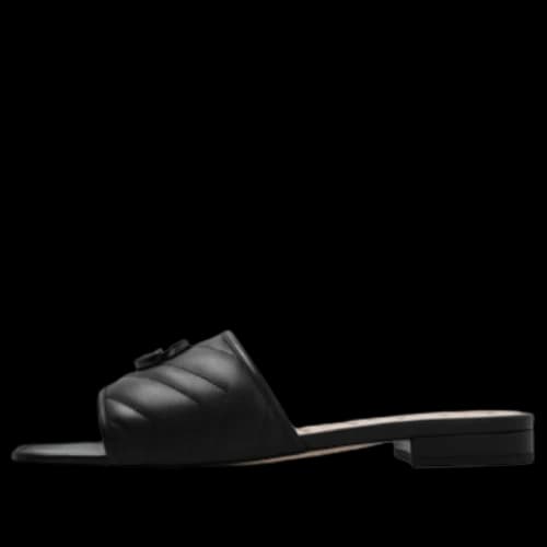 Gucci Marmont Double G Slides 'Black' (Women's)