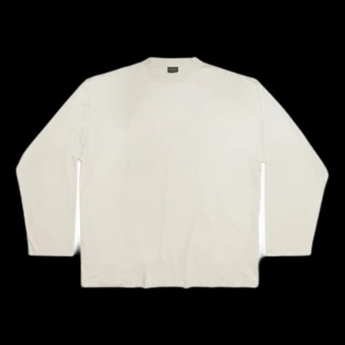 Balenciaga Long Sleeve T-shirt Oversized 'Off White'