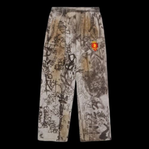 Balenciaga Skater Graffiti Baggy Sweatpants 'Heather Grey'