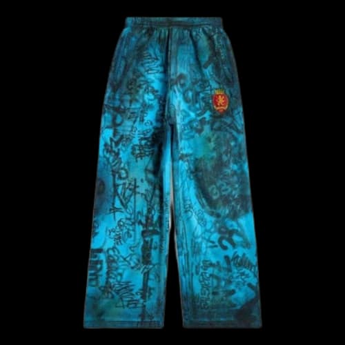 Balenciaga Skater Graffiti Baggy Sweatpants 'Blue Sky'
