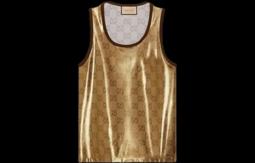 Gucci GG Technical Jersey Tank Top 'Gold'