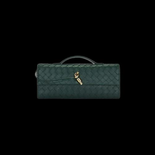 Bottega Veneta Andiamo Long Clutch 'Emerald Green/Brass'
