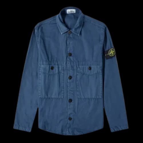 STONE ISLAND Two Pocket Overshirt 'Avio Blue'