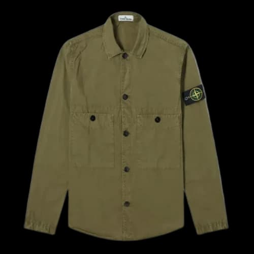 STONE ISLAND Two Pocket Overshirt 'Olive Green'