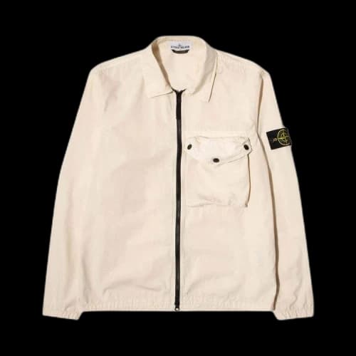 Stone Island Patch Overshirt 'Ivory'