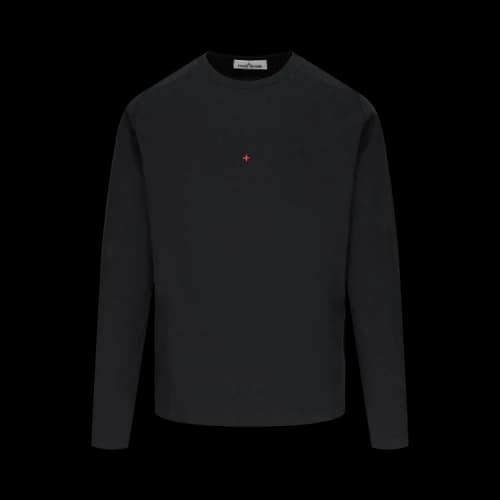 Stone Island Logo Printed Long-Sleeve T-Shirt 'Black'