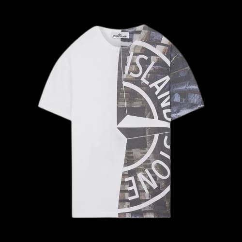 Stone Island Logo Printed T-Shirt 'White'