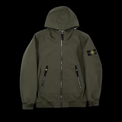 STONE ISLAND Soft Shell-R Hooded Jacket 'Olive Green'