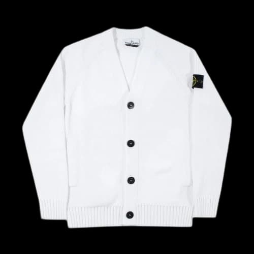 Stone Island Knit Cardigan 'White'