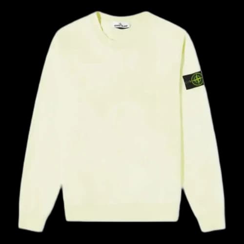 STONE ISLAND Garment Dyed Crewneck Sweatshirt 'Lemon'