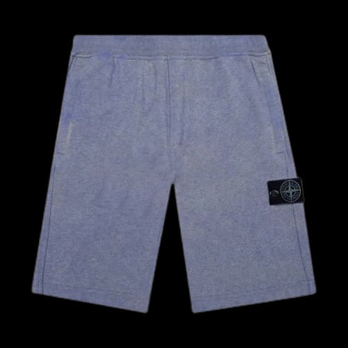 Stone Island Patch Logo Fleece Shorts 'Blue'