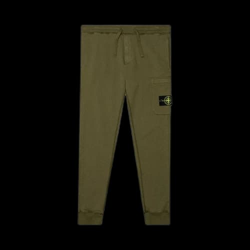 Stone Island Cotton Fleece Joggers 'Olive'