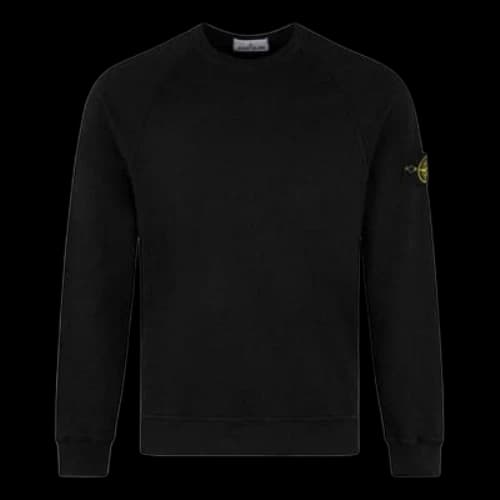 STONE ISLAND Logo Patch Crewneck Sweatshirt 'Black'