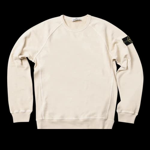 Stone Island Patch Logo Crewneck Sweatshirt 'Ivory'