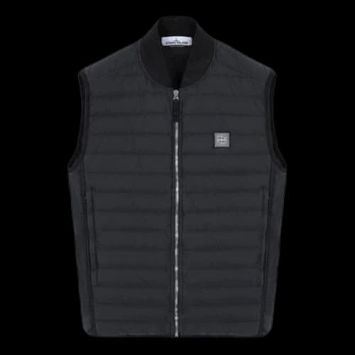 STONE ISLAND Loom Woven Lightweight Down Gillet 'Black'