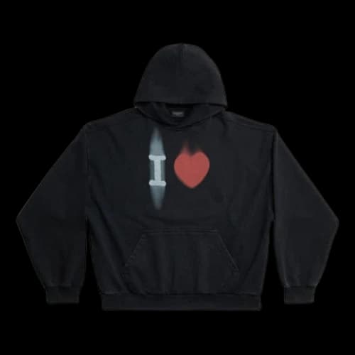 Balenciaga SS23 I love Balenciaga Hoodie 'Black'