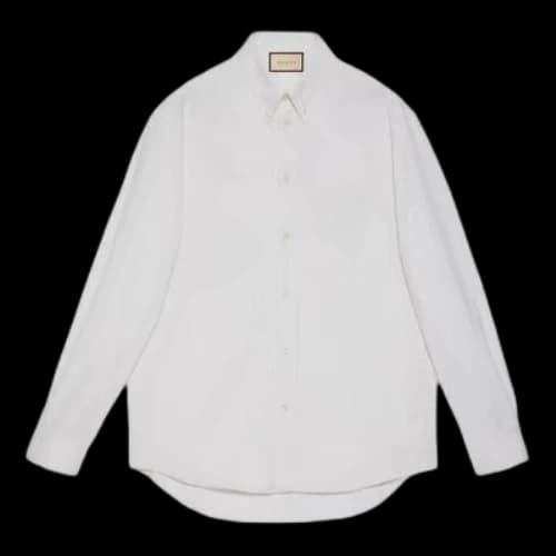 Gucci Oxford Cotton Shirt With Embroidery 'White'