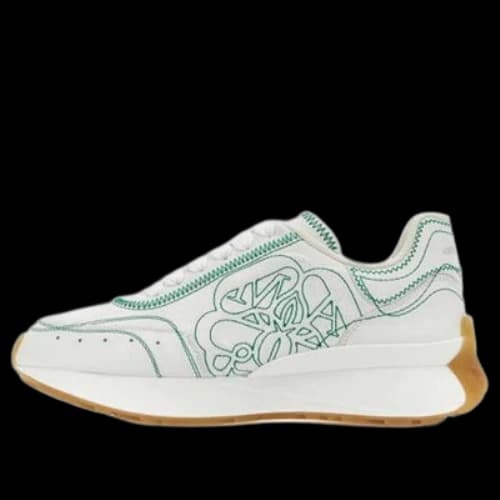 Alexander McQueen Sprint Runner 'White Green' (Women's)