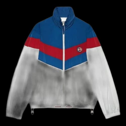 Gucci Nylon Zip Jacket With Patch 'White'