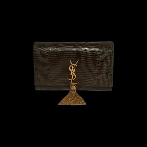 Saint Laurent Kate Tassel Chain Wallet 'Dark Sea Weed'