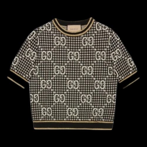 Gucci GG wool blend jacquard top 'Grey' (Women's)