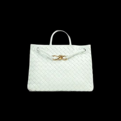 Bottega Veneta Medium Andiamo Intrecciato Bag 'Glacier/Brass'