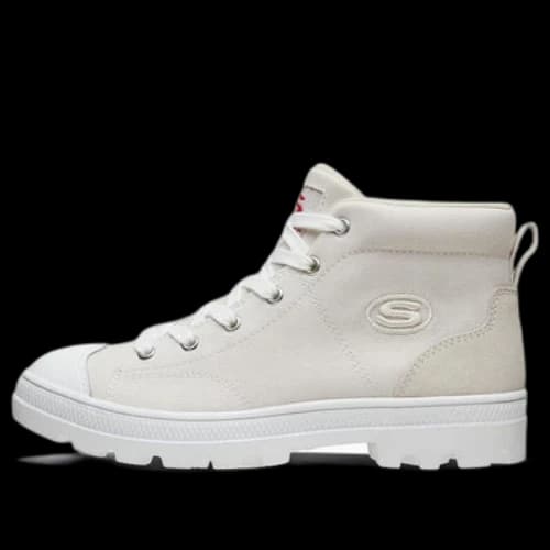 Skechers Roadies High-Top Canvas Shoes White (Women's)