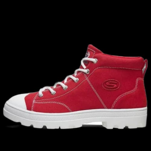 Skechers Roadies High Gang Canvas Shoes Red (Women's)