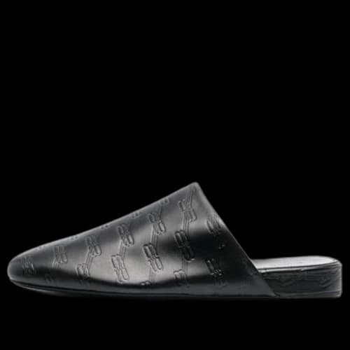 Balenciaga Leather Cosy BB Mules 'Black'